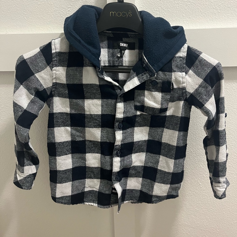 DKNY Hooded Flannel
